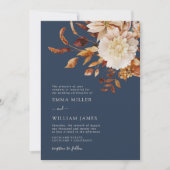 Invitation Marine Automne Moderne Aquarelle Terracotta Mariag (Devant)