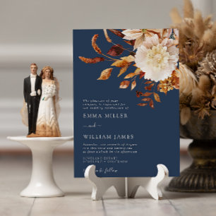 Invitation Marine Automne Moderne Aquarelle Terracotta Mariag