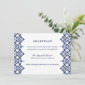 Invitation Marine Azulejo | Espagne Réception mariage en mosa (Debout devant)