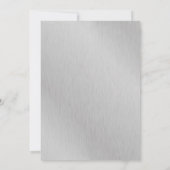 Invitation Marine Bleu Argent Éclairage Floral Sweet 16 (Dos)