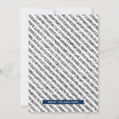 Invitation Marine Bleu Argent Royal Prince Premier anniversai (Dos)