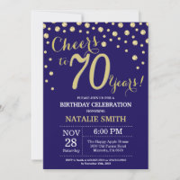 Marine Bleu et or 70e Anniversaire Diamant