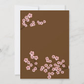 Invitation Marine Bleu et rose cerisier Fleur Printemps Maria (Dos)