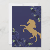 Invitation Marine Bleu Floral Rustique Charra Quinceanera (Dos)