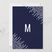 Invitation Marine Bleu Hanging Diamond Lights Sweet 16 (Dos)