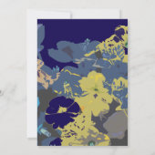 Invitation Marine Bleu Jaune Fleur sauvage Floral Modern 2025 (Dos)