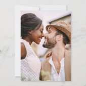 Invitation Marine Bleu Le Mariage de la photo Simple Minimali (Dos)