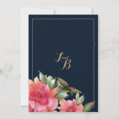 Invitation Marine bleu menthe rose or parties scintillant mar (Dos)