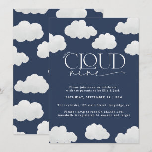 Invitation Marine bleu nuage neuf douche moderne design