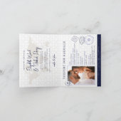 Invitation Marine Bleu Passeport Nautique Destination Mariage (Intérieur)