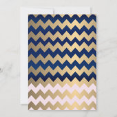 Invitation Marine Bleu, rose et or - Dîner de répétition (Dos)