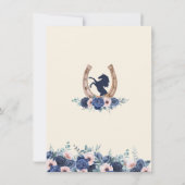 Invitation Marine Bleu rose Floral Ouest Charro Quinceanera I (Dos)