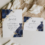 Invitation Marine Bleu Roses & Robe Or Sweet 16 Partie<br><div class="desc">Navy Blue Roses & Robe Gold Sweet 16 Party Invitation Plus de motifs floraux élégants dans notre magasin! Voir la collection correspondante dans notre magasin</div>