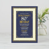 Invitation Marine Bleu Simple Homme's Classic 80e anniversair (Debout devant)