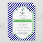 Invitation Marine bleu, vert nautique mariage nuptiale douche (Devant / Derrière)