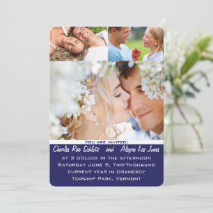Invitation Marine Bleu votre Mariage photo
