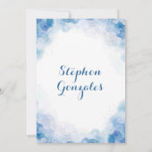 Invitation Marine Bleue et Argent Garçon Première communion s (Dos)