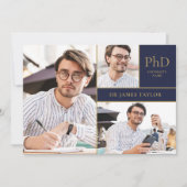 Invitation Marine Bleue Ph.D. 3e Diplôme de photographie (Devant)