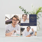 Invitation Marine Bleue Ph.D. 3e Diplôme de photographie (Debout devant)