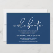 Invitation Marine Blue 5 Photo Graduation Party (Dos)