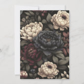 Invitation Marine Blue & Burgundy Moody Floral (Dos)