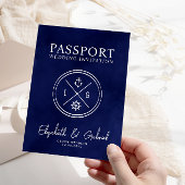 Invitation Marine Blue Cruise Passport Destination Mariage