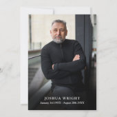 Invitation Marine Blue Floral Christian Memorial Funérailles  (Dos)