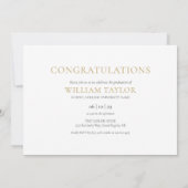 Invitation Marine Blue Gold 3 Photo Collage de photos Parti d (Dos)