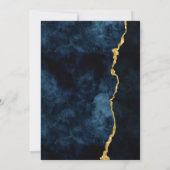 Invitation Marine Blue Gold Foil Agate Bridal Brunch Invitati (Dos)
