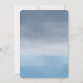 Invitation Marine Blue Gold Stars Sky Aquarelle (Dos)