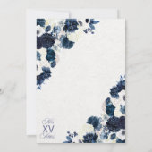 Invitation Marine Blue Gold Western Charra Bottes Quinceañera (Dos)