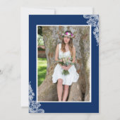 Invitation Marine Blue Lace Nursing School Graduation Party (Dos)