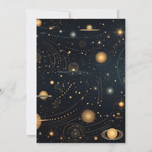 Invitation Marine Blue Mid Summer Night Dream Mariage céleste (Dos)