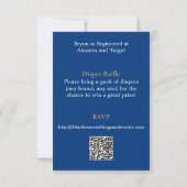 Invitation Marine Blue Polo Chemise Logo Baby shower Invitati (Dos)