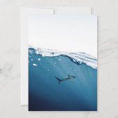 Invitation Marine Blue Requin sous-marin Nautique Plage Maria (Dos)