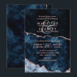 Invitation Marine Blue Rose Gold Agate Gilt Wedding Invitatio<br><div class="desc">Marine Blue & Rose Gold Foil Aquarelle Marbre Agate Géode Doré Design,  avec polices Moderne et Script. Invitations de mariage tendance et chic ! ~ Regardez ma boutique pour voir l'ensemble de la suite mariage pour ce design!</div>