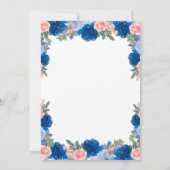 Invitation Marine Blue Rose Gold Tiara Princess Quinceañera (Dos)