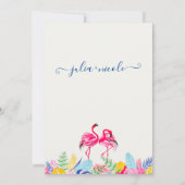 Invitation Marine Blue Rose Wild Rain Forest Mariage À feuill (Dos)