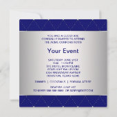Invitation Marine Blue Silver Blue Corporate Party (Dos)