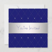 Invitation Marine Blue Silver Blue Corporate Party (Devant)