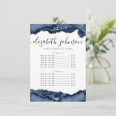 Invitation Marine Blue Silver Grey Agate Entreprise Prix entr (Debout devant)