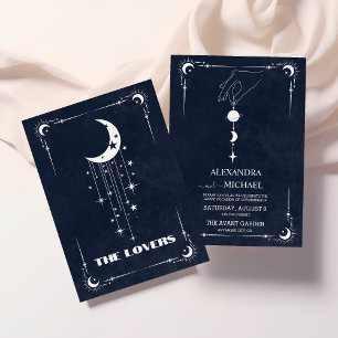 Invitation Marine Blue Tarot Le Mariage des amoureux