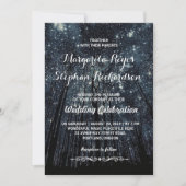 Invitation Marine Blue Woodland Forest Soirée Mariage (Devant)