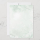 Invitation Marine Blush Floral Greenery Mariage géométrique (Dos)