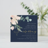 INVITATION MARINE BLUSH OR FLORAL BUNCH MARIAGE DE COULEUR D' (Debout devant)