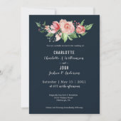 Invitation Marine Blush Roses Ferme Boho Mariage (Devant)
