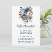 Invitation Marine Blush Roses Roses Roses Roses Bridesmaitres (Debout devant)