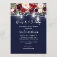 Marine Bourgogne Floral Lights Brunch Et Bubbly