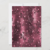 Invitation Marine Bourgogne Robe Florale Papillon Quinceanera (Dos)