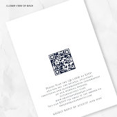 Invitation Marine Brûlé Orange Aquarelle Florals QR Mariage